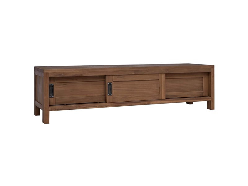  Meuble tv - banc tv - meuble de rangement 110 x 30 x 30 cm bois de teck massif naturel  - Conforama B