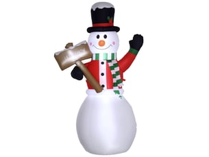 Bonhomme de neige gonflable, décoration de noël extérieure, 1,80 m, père noël, souffleur inclus, multicolore