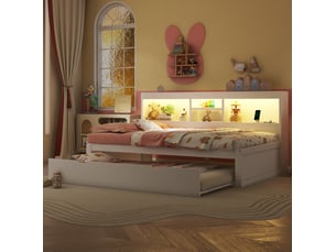 Lit banquette 90x200 cm <strong>MODENUIT </strong> <strong></strong> coloris blanc