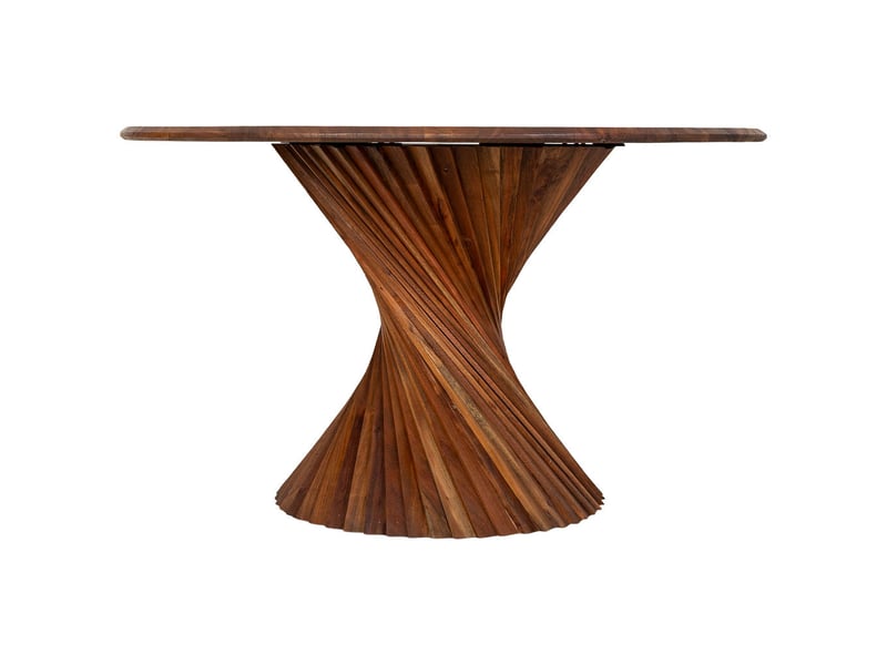 Table à manger en bois marron 130x130x75 cm (hauteur) - Conforama B
