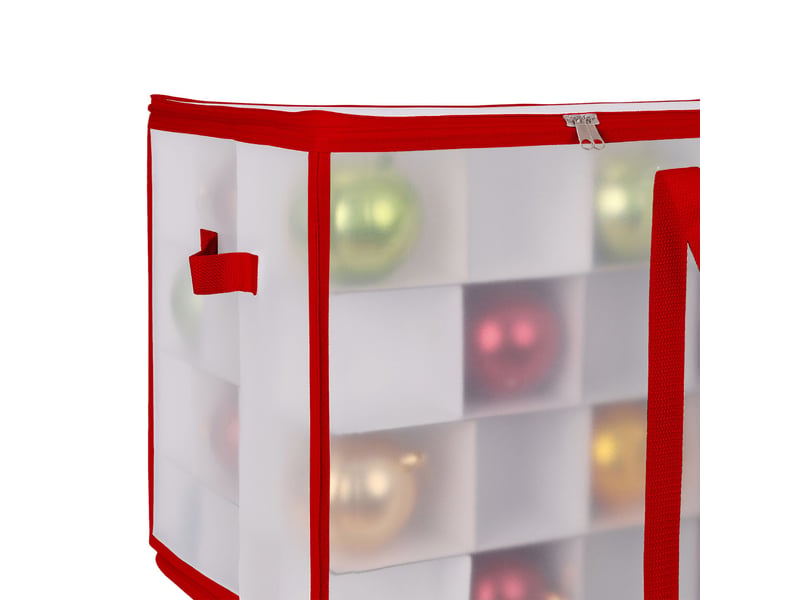  Boîte de rangement pour décorations de noël 37 x 73 x 36 cm avec séparateurs ajustables en plastique transparent 13_0017995  - Conforama B