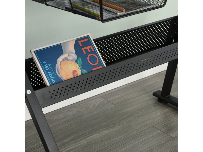  Table de dessinimpression en verre trempé réglable, noir, 98x60 cm, mdf + métal, design moderne, rangement pratique  - Conforama R