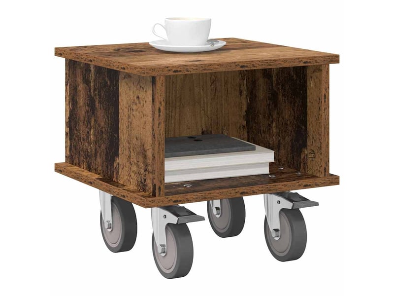 Meuble tv - banc tv - meuble de rangement 37 x 35 x 35 cm bois ancien bois d'ingénierie  - Conforama C