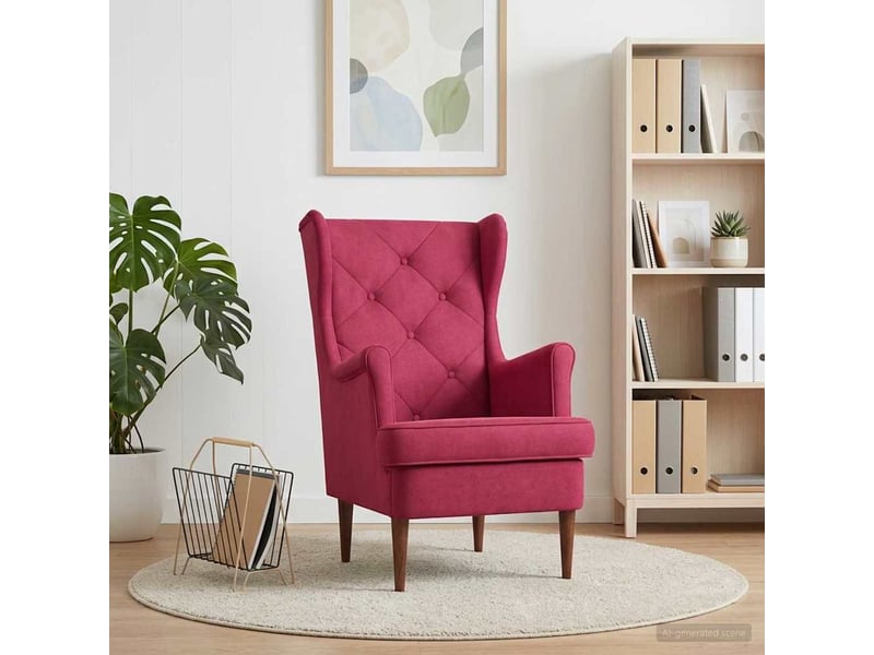  Vidaxl fauteuil bordeaux velours  - Conforama B