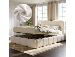 Lit coffre 140x200 cm <strong></strong>  <strong></strong> coloris blanc