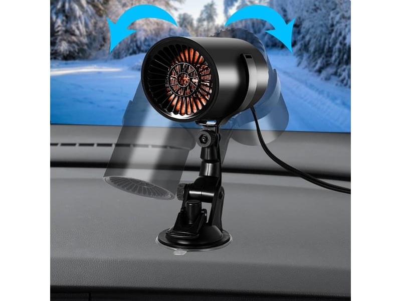  Dégivreur de pare-brise portable 24 v 150 w 10, rotatif à 180°, pour voiture, remorque, camion, camping-car, gris argenté GTR00661 - Conforama E