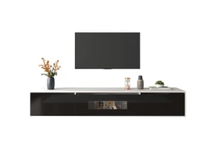 Meuble tv coloris bicolore 180 cm   