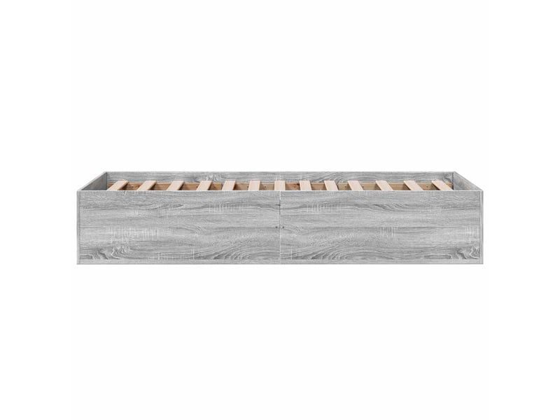  Lit simple- lit adulte -  cadre de lit au sol sonoma gris 80 x 200 cm bois d'ingénierie  - Conforama D