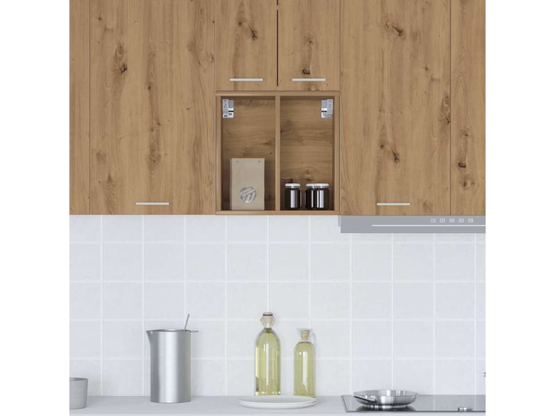  Meuble de rangement cuisine, armoire suspendue chêne artisanal 40x29,5x40cm  - Conforama D