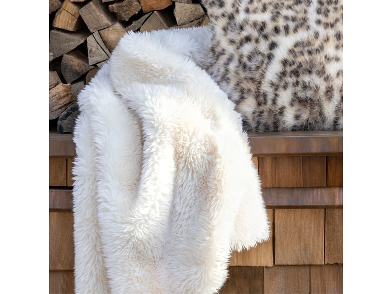  Plaid fausse fourrure écru 150x200 bear  - Conforama B