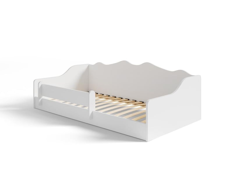  Lit au sol montessori emma 160 x 80 cm - sans matelas, blanc EMMAWHITE/LOW160x80/BM - Conforama A
