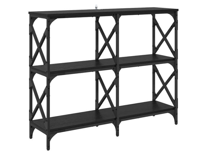 Table de chevet - table console chêne noir 100 x 28 x 80,5 cm bois d'ingénierie - Conforama A