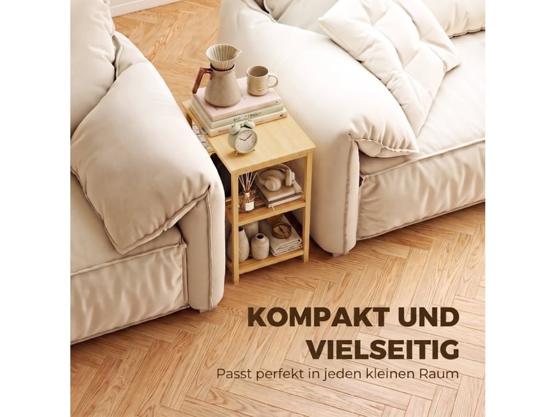  Table d’appoint 40,6x30x50,5 cm à 3 niveaux naturelle  - Conforama E