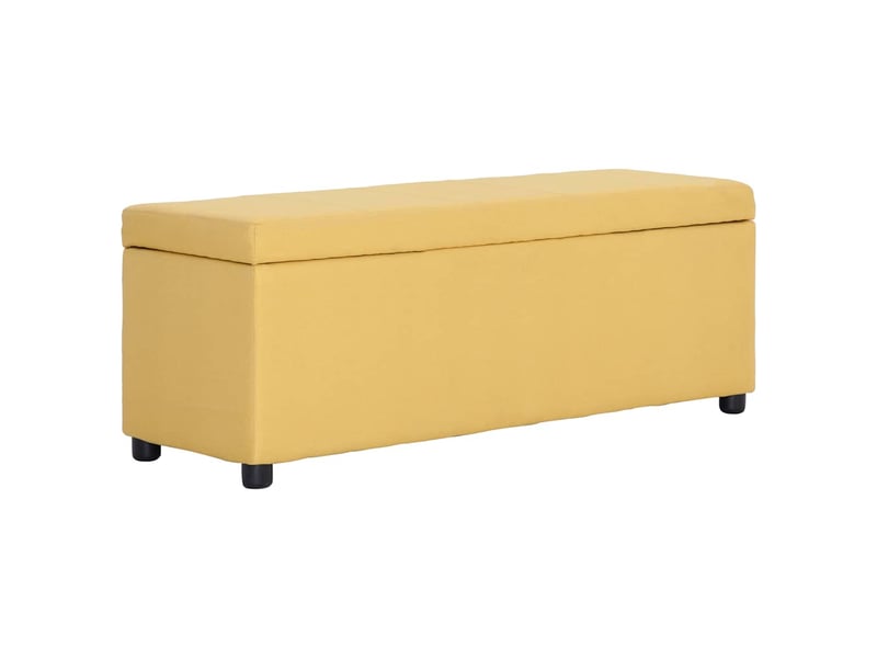  Banc d'entrée, banc d'intérieur avec compartiment de rangement 116 cm jaune polyester  - Conforama B
