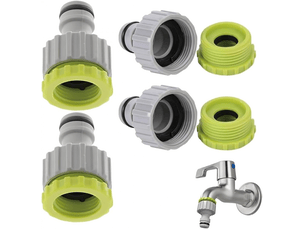 4 pièces raccord robinet universel fileté femelle 12 & 34 - connecteur de robinet de jardin raccord de robinet, adaptateur de tuyau d'arrosage