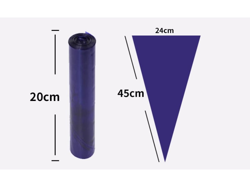 Poches à douille jetables, extra larges 18 pouces, pour décorer biscuits, cupcakes, desserts et gâteaux (bleues, 50 pièces) - blue - Conforama C