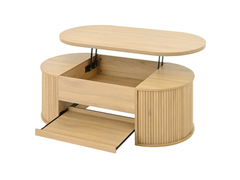  Meuble tv design contemporain avec rangement et bords arrondis meuble tv avec rangement  - Conforama A