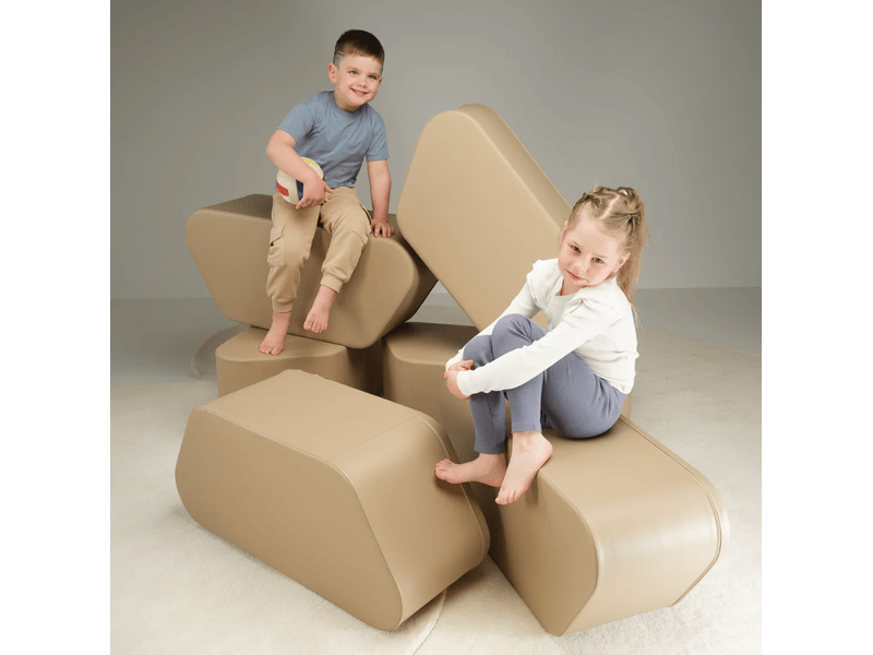  Pouf en forme de banc - beige - small FT_HEX_S_08A - Conforama C