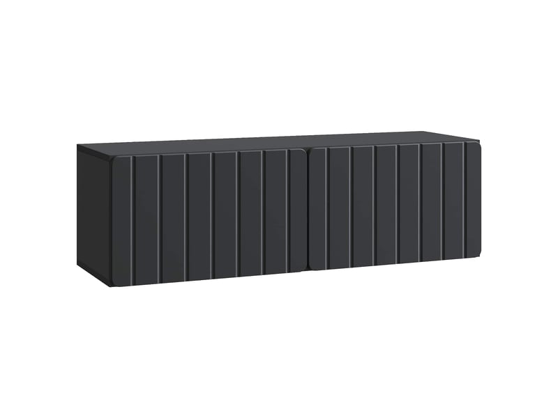  Meuble tv - banc tv - meuble de rangement mural 98 x 31 x 30 cm noir bois d'ingénierie  - Conforama A