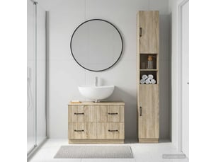 Ensemble de 2 meubles de salle de bain hoorn chêne sonoma cf63186