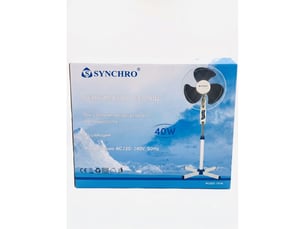 Ventilateur sur pied blanc 40cm oscillant synchro fs-40