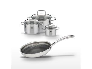 Lot poêle 24cm & 3 faitouts elo relief evolution