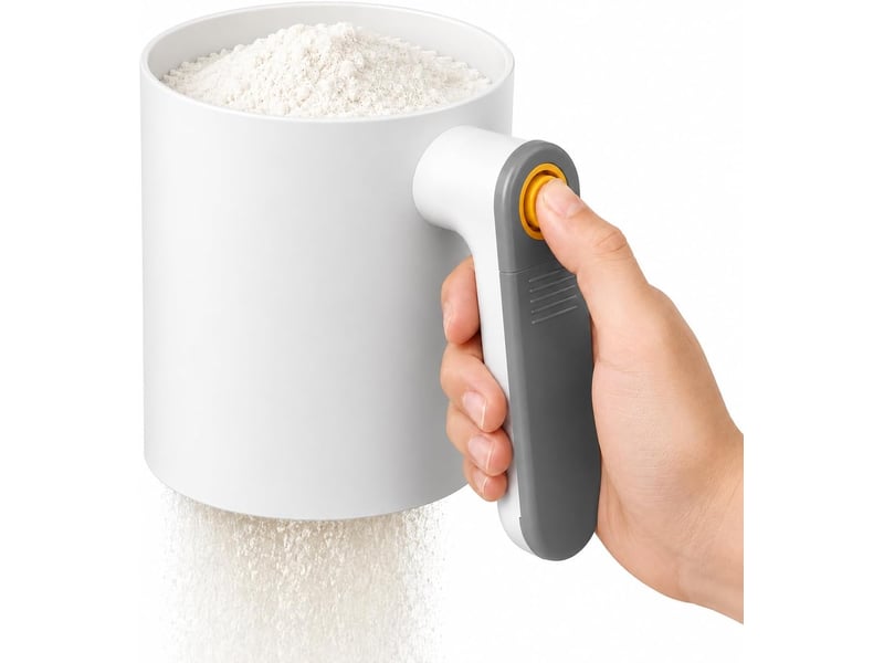 Tamis à farine électrique à piles en acier inoxydable - outil de cuisson à main - saupoudreuse à poudre - peut être utilisée pour les pâtisseries CSTY-0010113TY - Conforama A