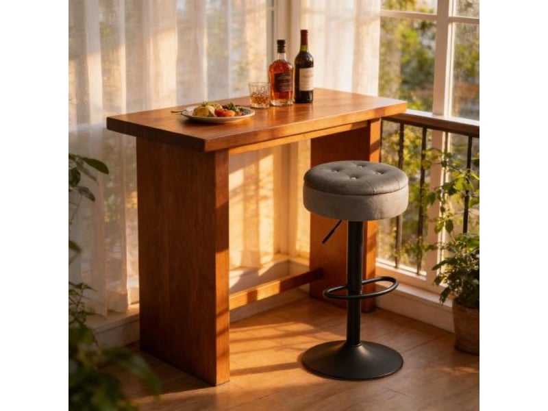  Tabouret de bar avec rangement – chaise design pour cuisine, petit-déjeuner, salle à manger et salon (1 tabouret inclus)  - Conforama D