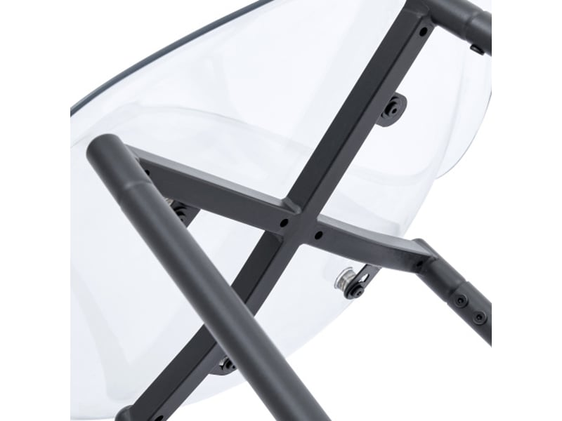 Tabourets de bar transparents – lot de 2 | cadre métal argenté et noir | design moderne pour cuisinebarsalle à manger - Conforama D