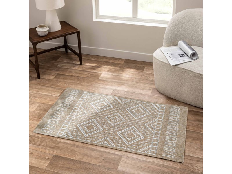  Tapis tissé plat yucatan 80x150cm naturel  - Conforama D