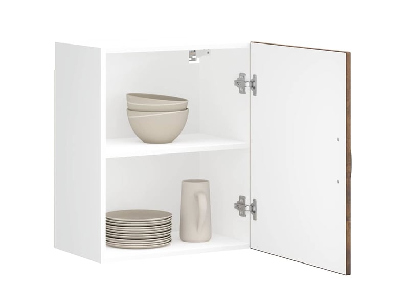 Meuble de rangement, armoire murale de cuisine kalmar en chêne fumé et bois d'ingénierie - Conforama D