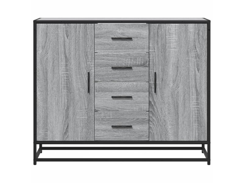  Buffet - bahut - meuble de rangement sonoma gris 92x35x76 cm bois d'ingénierie  - Conforama D