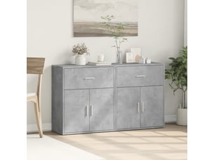 Buffets 2 pcs - bahut - meuble de rangement gris béton 60x31x70 cm bois d'ingénierie
