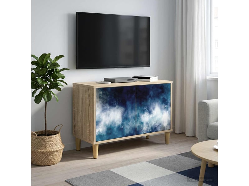  Meuble tv - banc tv - meuble de rangement raalte 69 x 33 x 50 cm sonoma bois d'ingénierie  - Conforama B