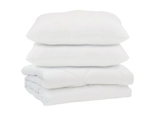 Couette avec oreiller 3 pièces - duvet blanc microfibre