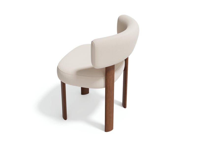  Lot de 2 chaises en velours chenillé crème rich SC47VCCR - Conforama D