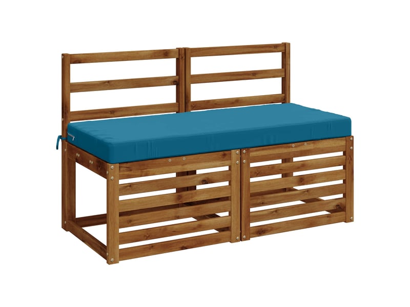 Lot de 2 coussins de banc, coussins d'assise soest 100 % polyester bleu clair cf57086 - Conforama C
