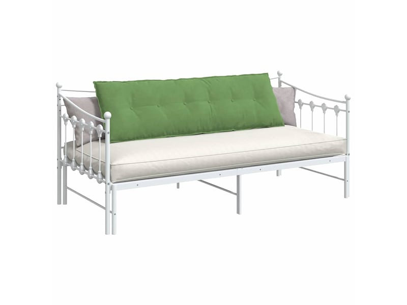 Coussin de dos, coussin de dossier vert clair 160 x 50 cm tissu en velours côtelé cf55051 - Conforama C
