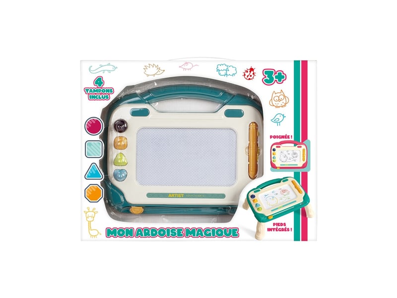  Ardoise magique sur pied avec stylet, 4 tampons, 3 ans et plus A2602490 - Conforama A