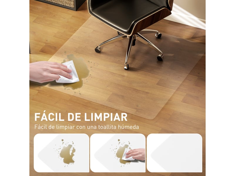  Tapis de protection pour sols de bureau, tapis pour chaises de bureau, adapté aux moquettes, 120 x 120 cm, transparent  - Conforama E