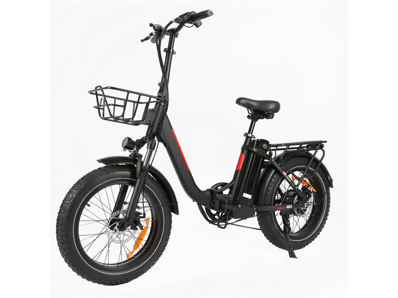 Vélo électrique pliable baolujie dz-2030, 48v16ah, pneus fat 20, noir - Conforama B