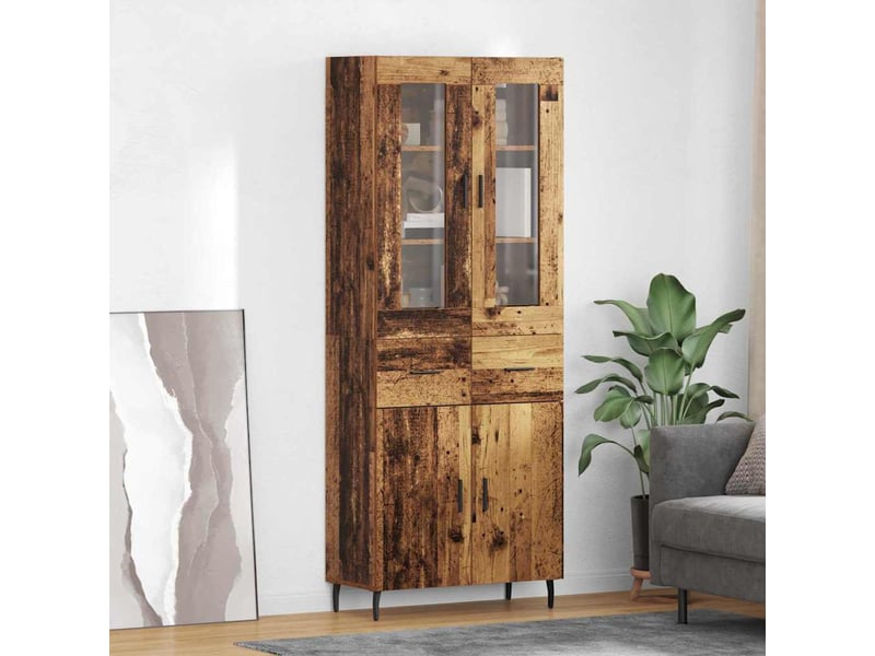  Buffet - haut armoire 2 pc bois ancien 69,5 x 34 x 180 cm  - Conforama B