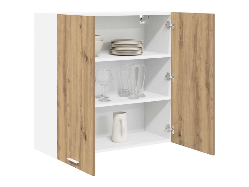  Meuble de rangement cuisine, armoire suspendue chêne artisanal 80x31x80cm shl8821  - Conforama C