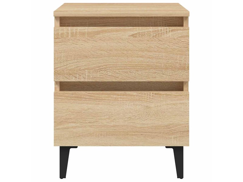  Lot de 2 tables de chevet - cabinet de chevet - table de nuit chêne sonoma 40x35x50 cm bois ingénierie  - Conforama C
