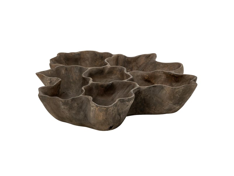  Plateau déco en bois ella 64cm marron foncé  - Conforama A