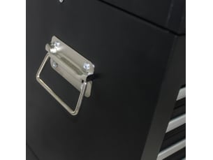 Meuble à outils 6 tiroirs à roulettes avec serrure noir cravdom