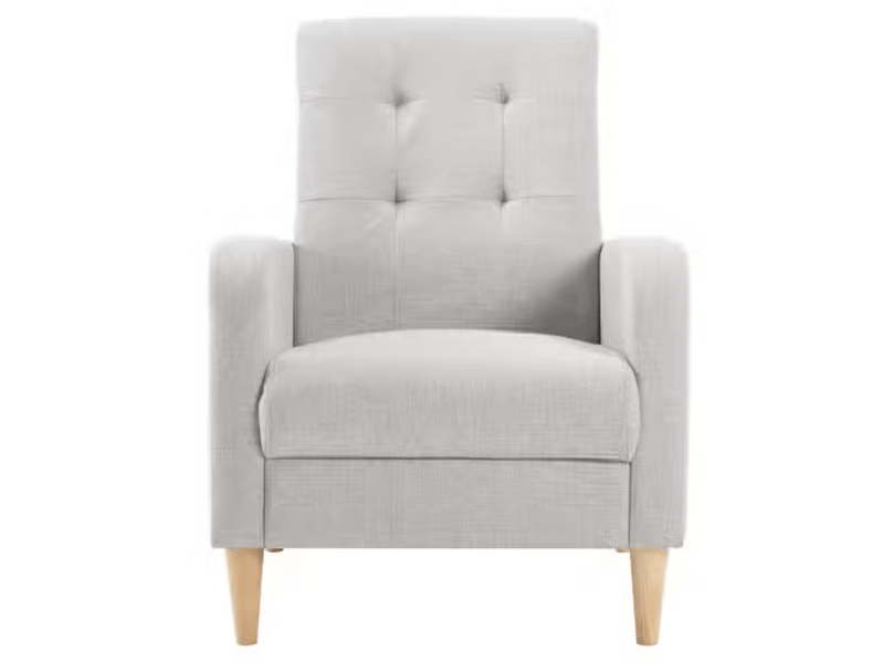  Fauteuil lounge 1 place style nordique, chaise rembourrée pour salon ou chambre  - Conforama A