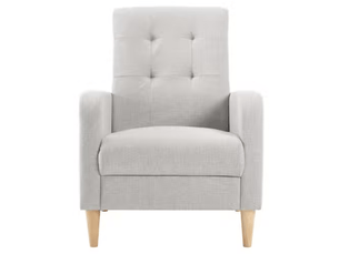 Fauteuil lounge 1 place style nordique, chaise rembourrée pour salon ou chambre