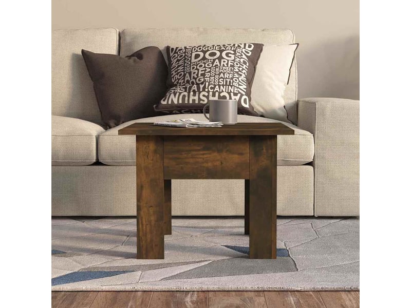  Table basse - table de salon - table à thé chêne fumé 55x55x42 cm bois d'ingénierie  - Conforama C