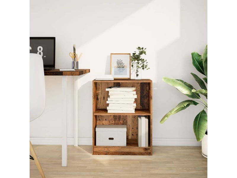 Bibliothèque, meuble de rangement salon vieux bois 60x24x76 cm bois d'ingénierie  - Conforama C